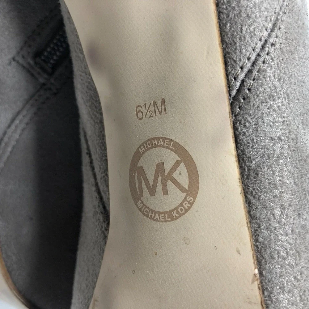 Michael Kors Jamie Over The Knee Stiletto Boots Womens 6.5 Taupe Beige
